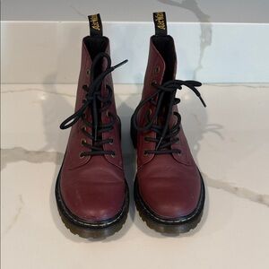 Dr. Martens Burgundy Combat Boots